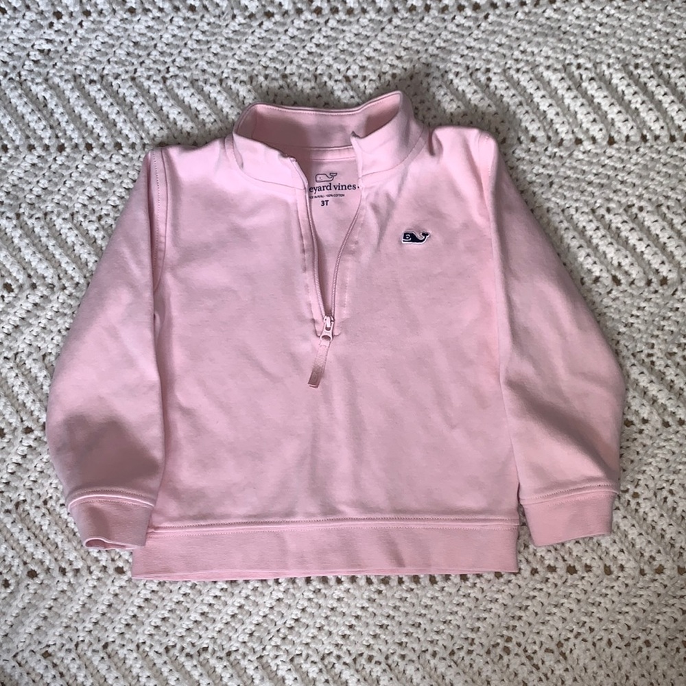 Pink zip pull over Vineyard Vines